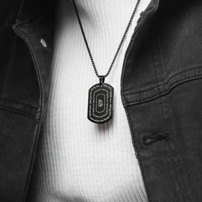 Ganpati Shlok Tag Pendant With Chain